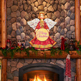 Ángel navideño para puerta con fecha de G. DeBrekht - Designocracy - 8152722H-MCH