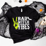 Bad Witch Vibes Round Neck Short Sleeve T-shirt