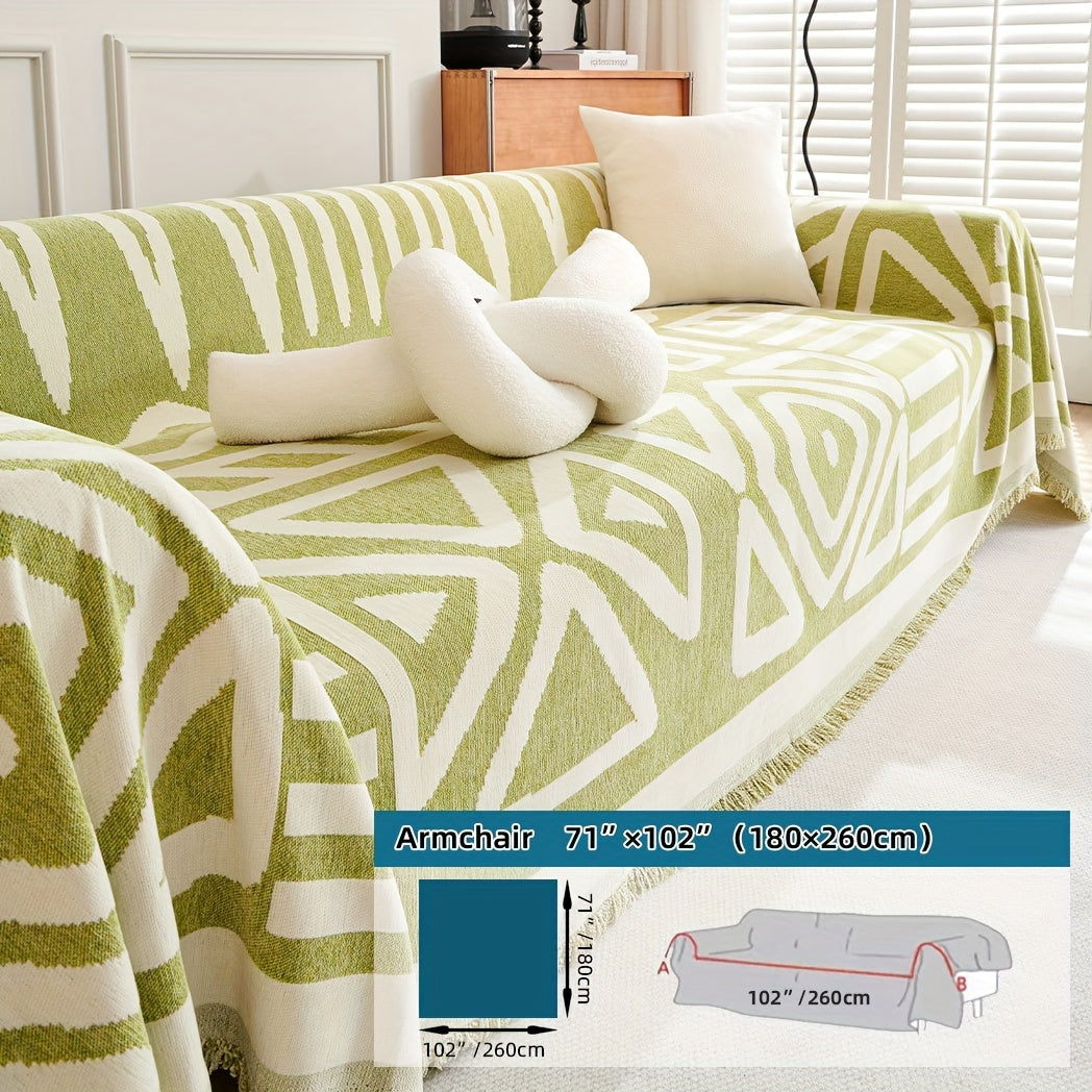 Funda de sofá estilo bohemio, antiarañazos para mascotas, antideslizante, para dormitorio, sala de estar, decoración del hogar, manta de sofá