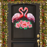 Flamingos Love Holiday Door Decor by G. Debrekht - Love Kids Family Decor - 8611039H