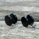 Barbell Stainless Steel Screw Stud Earrings