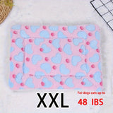 Manta rectangular para mascotas, resistente a la suciedad y para todas las estaciones - Cómoda cama con estampado de pata de perro y corazón (1 unidad)