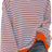 Striped Sweatshirt In Contrasting Colors - Lootquake