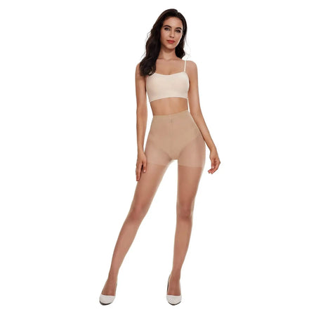 4 Pairs Women's Sheer Tights 20 Denier Control Top Pantyhose With Reinforced Toes - Lootquake
