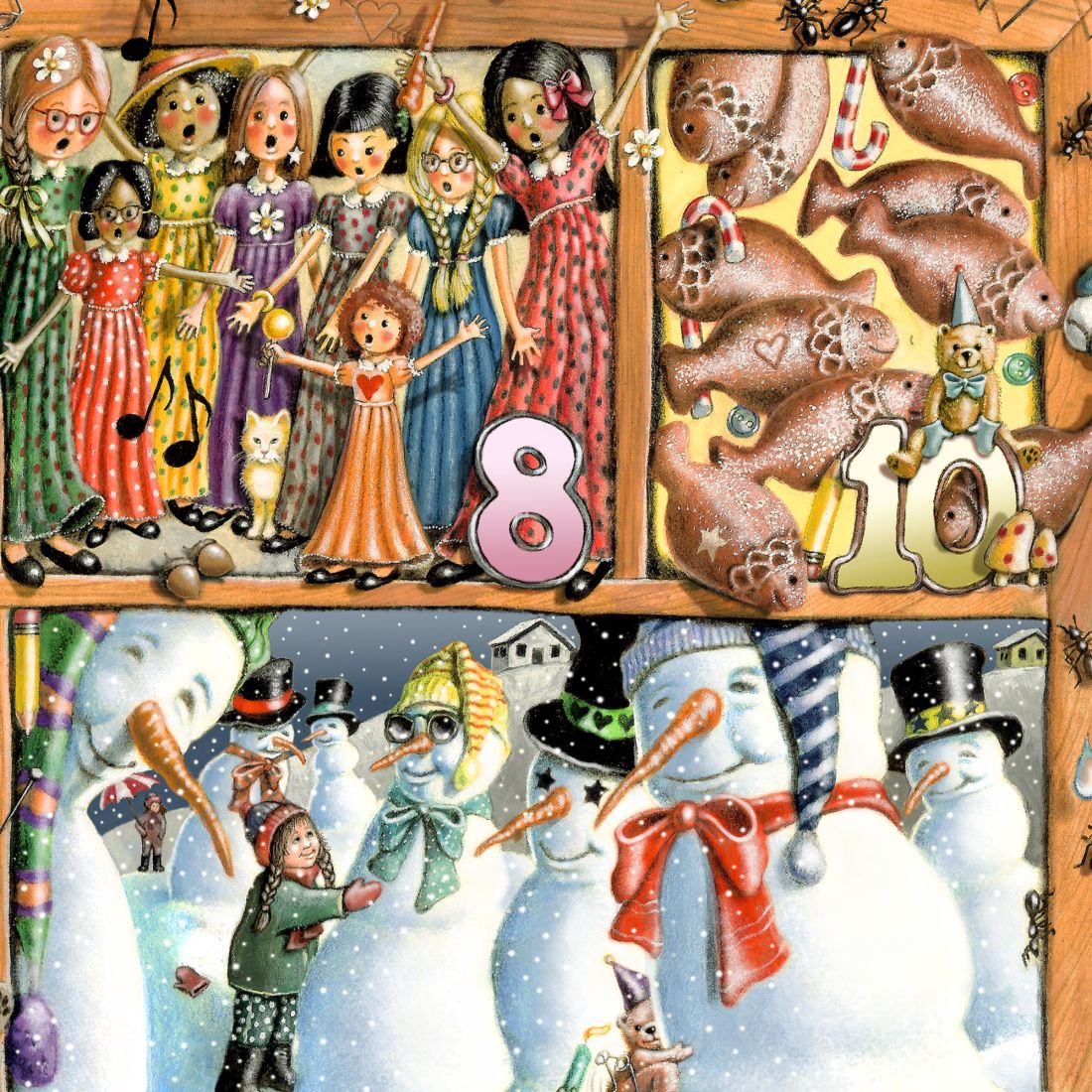 Numbers Whimsical Wall Art by Laura Seeley - Love Family Kids Decor - 8513009-LS