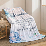 1pc Grandmas Cherished Throw Blanket - Ultra-Soft & Cozy Gift for Birthday, Valentines, Christmas, Thanksgiving - Personalized from Granddaughter with Heartwarming Design for Year-Round Comfort and Emotional Connection