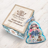 Adorno de vidrio de mercurio con forma de muñeco de nieve de Jamie Mills-Price - Decoración navideña de Papá Noel - 778206-7511