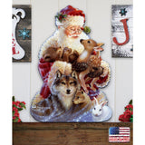 Santa Little Friends Christmas Door Decor by D. Gelsinger - Christmas Santa Snowman Decor - 8461012H-9914