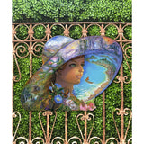 Decoración costera para exteriores "Sombrero de lugares atemporales" de Josephine Wall - Decoración costera con vida marina - 845616F-JW