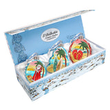 Adornos navideños de vidrio de mercurio (juego de 3) de G. DeBrekht - Decoración navideña costera - 770130S3