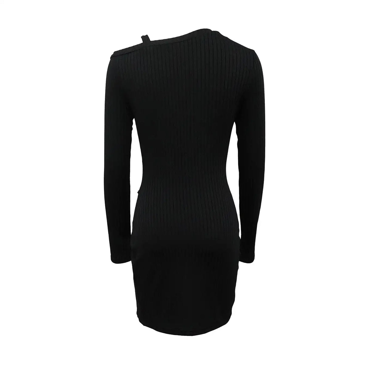 Ladies' Fashion Trend Asymmetrical High Neck Top, Casual Business Versatile, Solid Color Long Sleeved Clothes - Lootquake