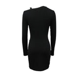 Ladies' Fashion Trend Asymmetrical High Neck Top, Casual Business Versatile, Solid Color Long Sleeved Clothes - Lootquake