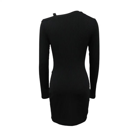 Ladies' Fashion Trend Asymmetrical High Neck Top, Casual Business Versatile, Solid Color Long Sleeved Clothes - Lootquake
