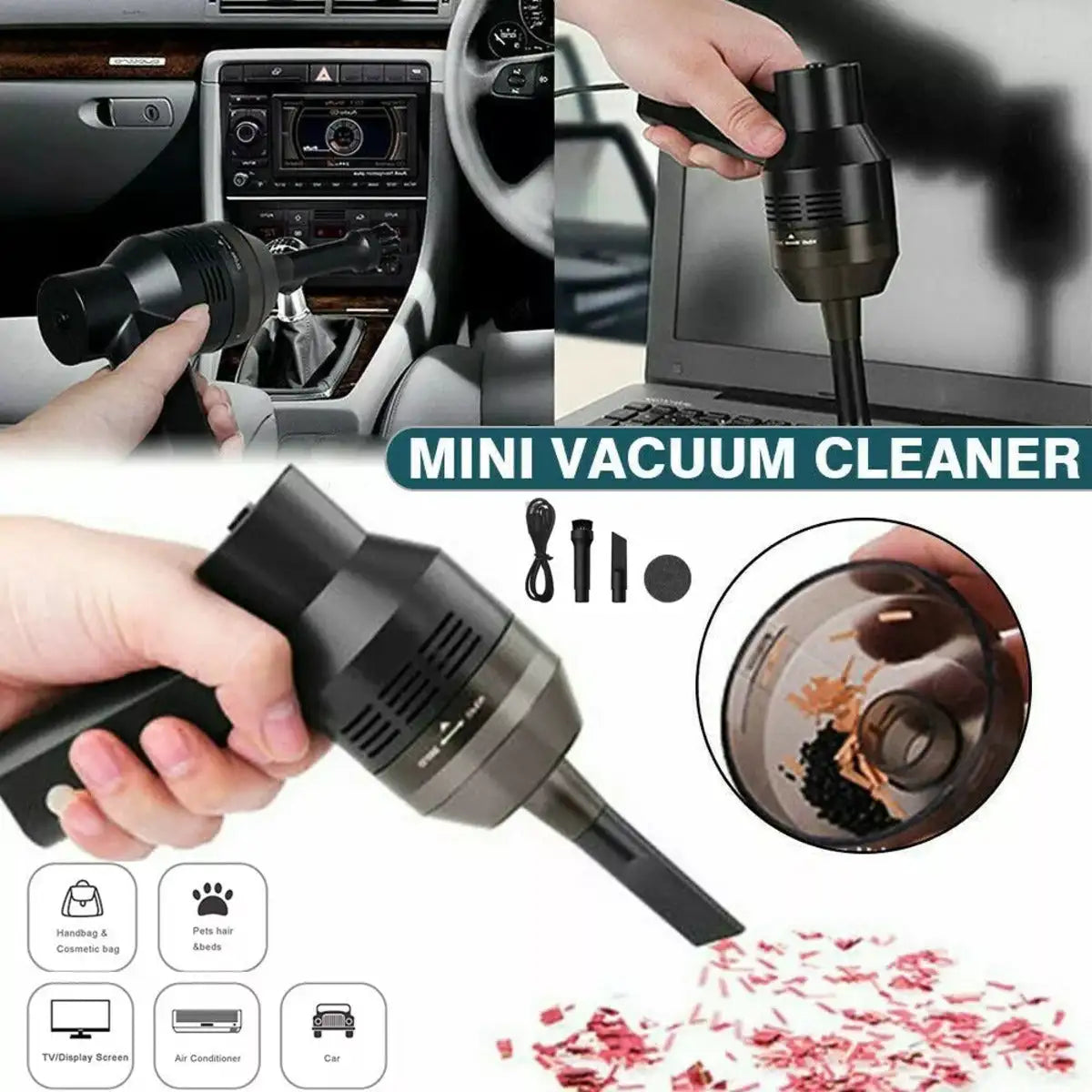 Portable Cordless Electric Air Duster, Rechargeable, Strong - Lootquake
