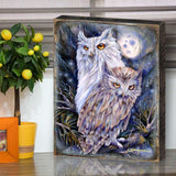 Night Watch Owls Wooden Wall Art by J. Bergsma - Nature Wildlife Decor  - 8592902BP-JB