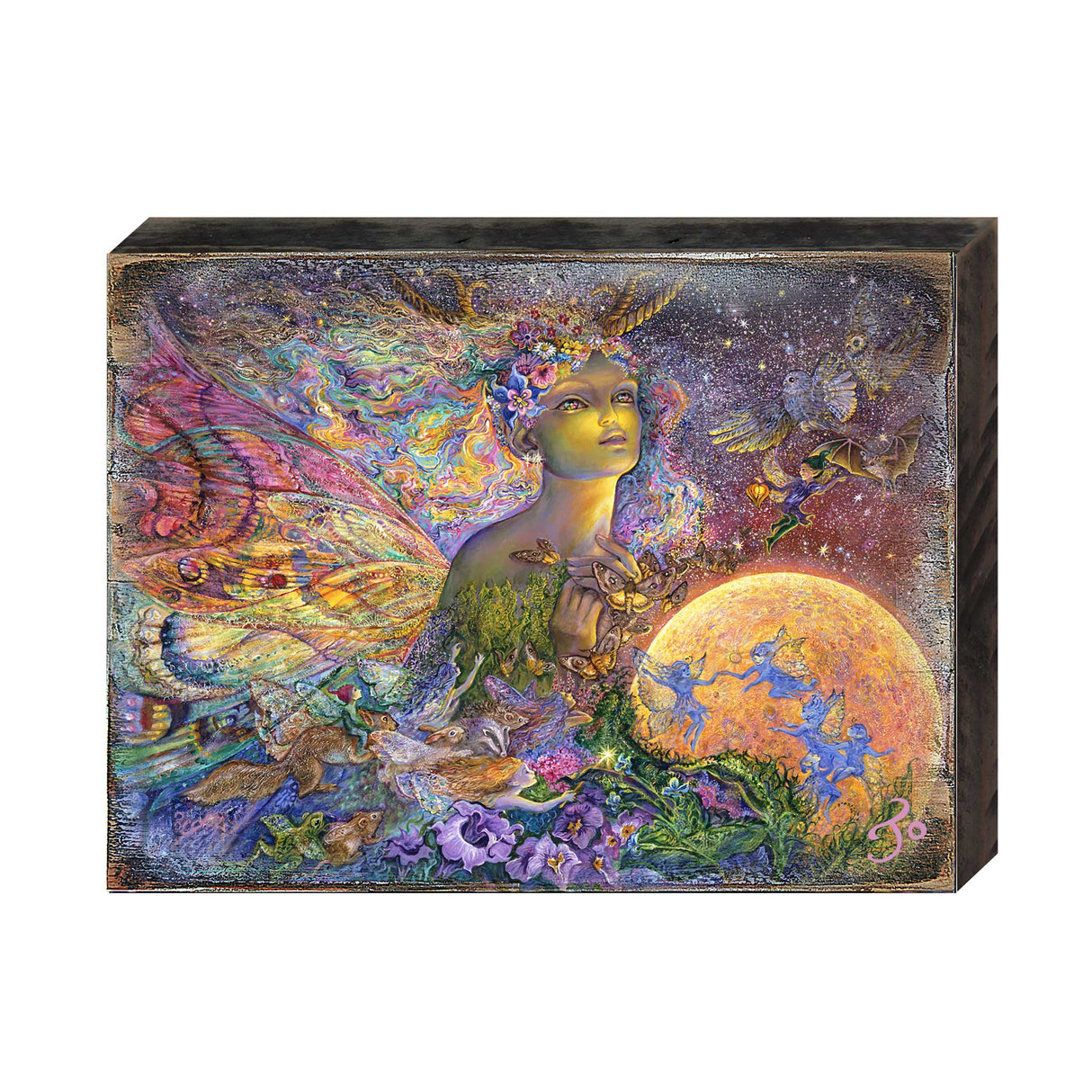 Arte mural de madera Titania Fantasy de Josephine Wall - Decoración de fantasía - 852112-JW