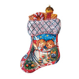 Ángel navideño apilable, esculpido y pintado a mano, de G. DeBrekht - Decoración navideña - 610821