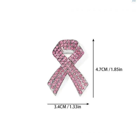 2pc Full Diamond Red Ribbon Alloy Brooch - Lootquake