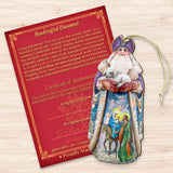 Adornos de madera de Papá Noel y los Ángeles Guardianes de G. DeBrekht - Decoración navideña de Papá Noel y muñeco de nieve - 811832