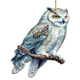 Adornos de madera de búho nival de Alaska de G.Debrekht - Decoración navideña con temática de vida silvestre - 8710004-5