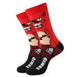 Lot de 3 paires de chaussettes tendance pour homme, motif dessin animé, respirantes, confortables et décontractées, unisexes, idéales pour l'extérieur et toutes saisons.