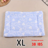 Manta rectangular para mascotas, resistente a la suciedad y para todas las estaciones - Cómoda cama con estampado de pata de perro y corazón (1 unidad)