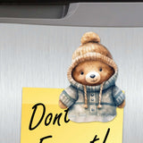 Juego de 6 imanes decorativos de madera con forma de osito de peluche de G. Debrekht - Family Love Décor - 8090025G-S6