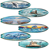 Ocean Style Surfboards Decorative Wooden Magnets Set of 6 by G. Debrekht - Coastal Decor - 8090067G-S6