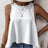Women's Solid Color Sleeveless Casual Irregular Vest Top - Lootquake