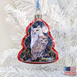 Night Watch Owls Mercury Glass Ornament by J. Bergsma - Wildlife Holiday Decor - 7783902-JB