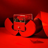 Fashion Jewelry Box Red Apple Christmas Gift Necklace Eternal Rose For Girl Mother's Day Valentine's Day Gifts With Artificial Flower Rose Flower Jewelry Box - Lootquake
