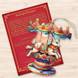 Carousel Bunny Wooden Ornaments by G. Debrekht - Christmas Decor - 8100195-1