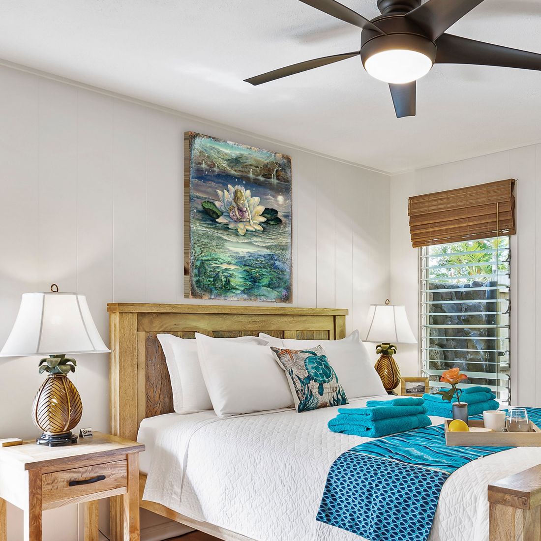 Arte mural de madera "Horizontes Fantasía" de Josephine Wall - Decoración Fantasía - 852146-JW