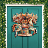 Carousel Horse Holiday Door Decor  by G. Debrekht - Christmas Decor - 8611027H