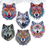 Enigmatic Wolves Decorative Wooden Clip-on Ornaments Set of 6 by G. Debrekht - Wildlife Decor - 8090113C-S6