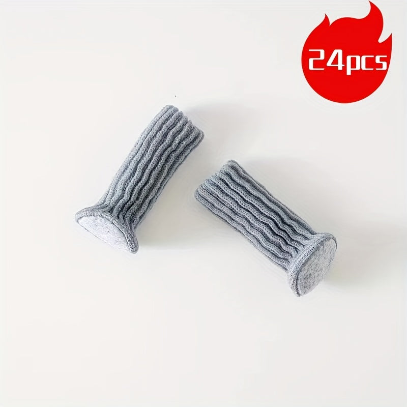 Juego de 24 protectores de lana elásticos para patas de mesa y silla, antideslizantes, para muebles, diámetro desde 0,5 cm.