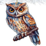 Adornos de madera de búho cornudo de Alaska de G.Debrekht - Decoración navideña con temática de vida silvestre - 8710004-2