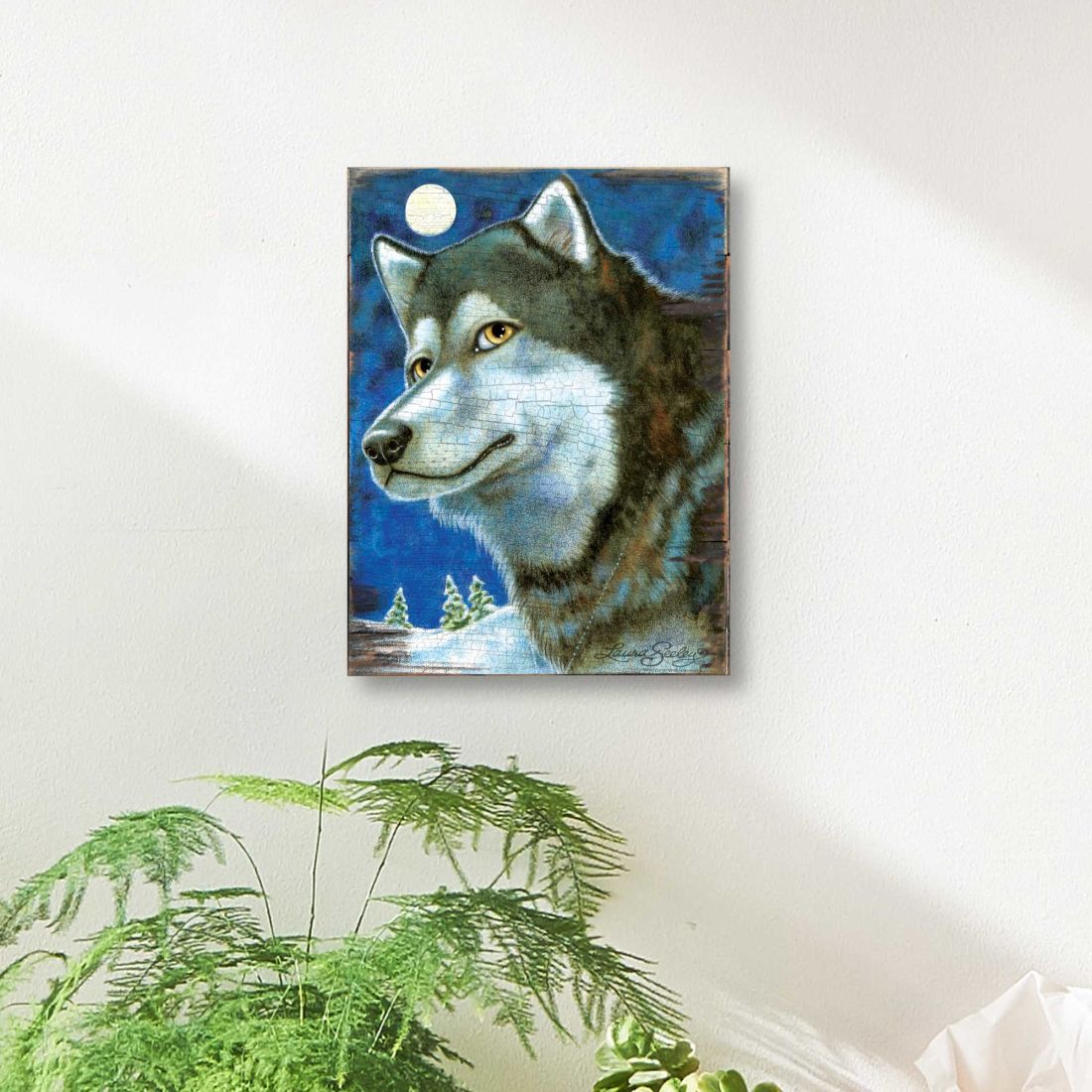 Arte mural de madera con huellas de nieve de Laura Seeley - Decoración para perros y gatos - 8511114B