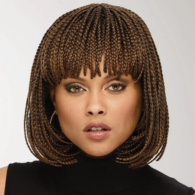 Braid Wig, Female Short Hair, Wave Head Wig, Full Top Chemical Fiber Headgear - Lootquake