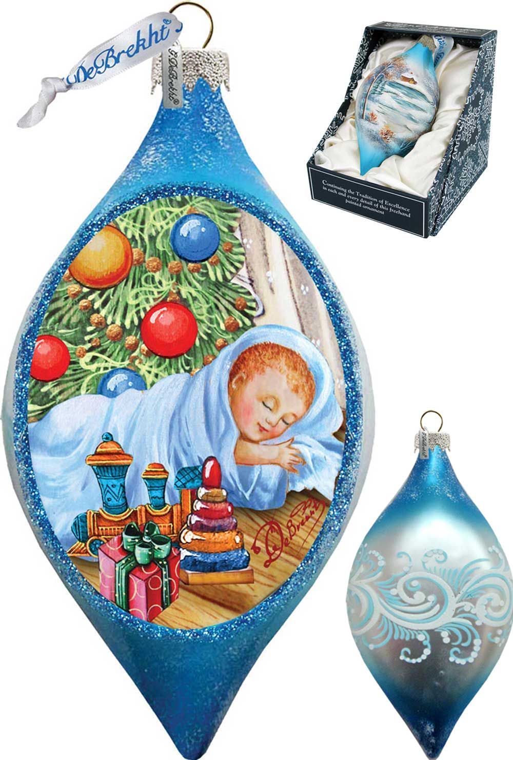 Adorno navideño de cristal con forma de gota para el primer bebé de G. DeBrekht - Decoración navideña - 757-033