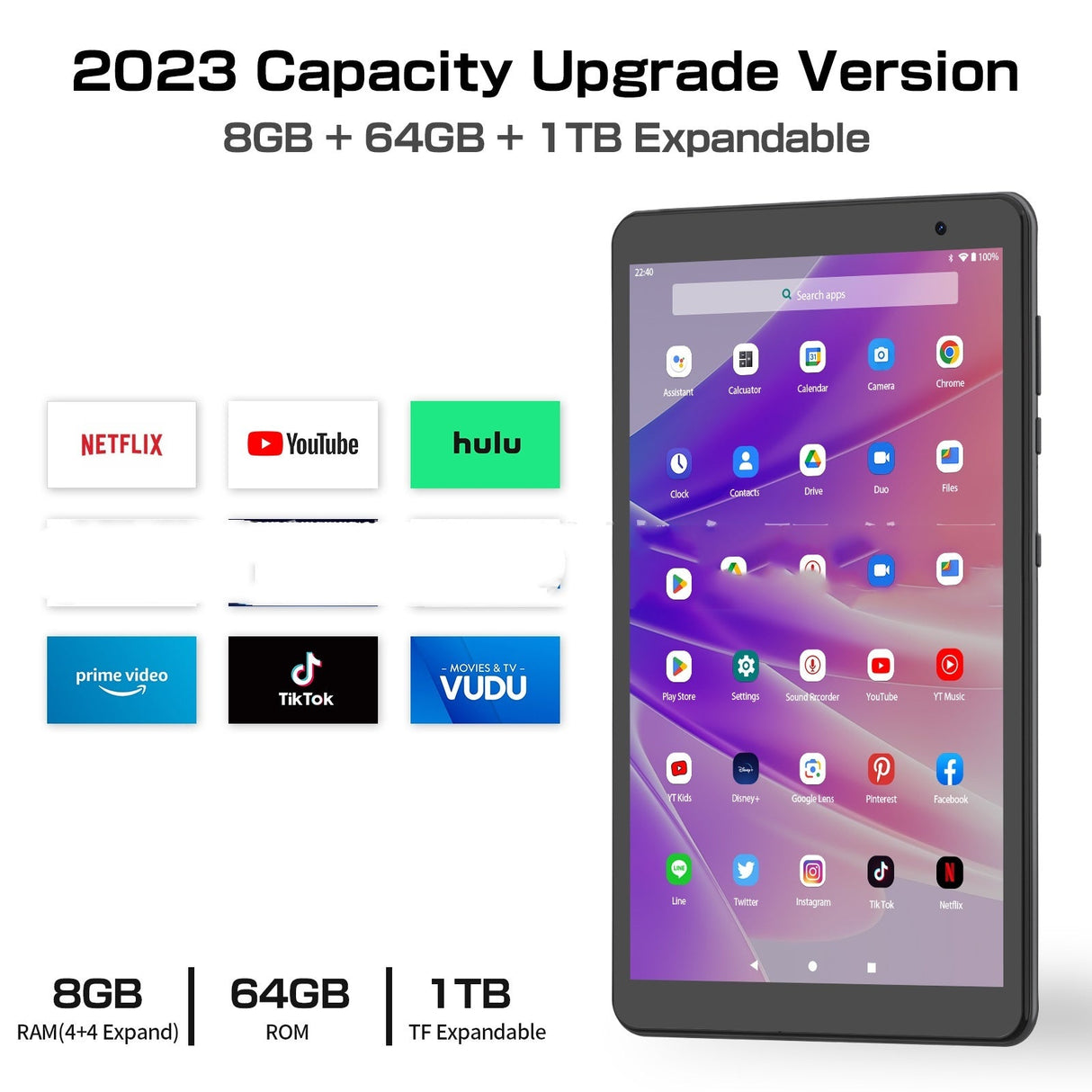 8-inch Octa-core Android Tablet with 64GB Storage