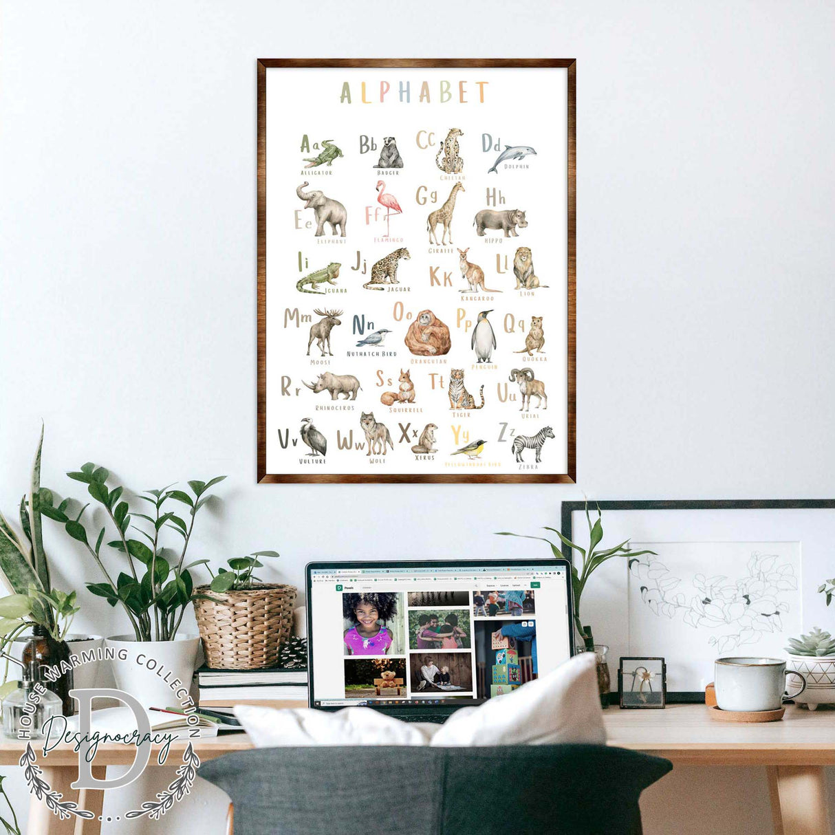 Animal Alphabet Art - Wooden Educational Art - Wall Decor - Homeschool Decor - Classroom Decor - Playroom Decor - Nursery Wall Art - Art For Kids - 310211