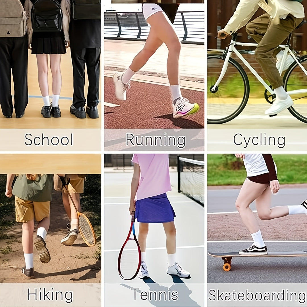 1/6 pares de calcetines deportivos de entrenamiento acolchados unisex, transpirables y absorbentes de humedad para mujer