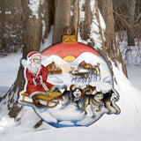 Northern Light Santa Christmas Door Decor by G. DeBrekht - Christmas Santa Snowman Decor - 8117419H