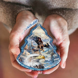 La Tierra de la Libertad - Adorno de vidrio para árbol de Navidad American Eagle de G. Debrekht - Decoración navideña - 762-031