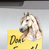 Juego de 6 imanes decorativos de madera con caballos de G. Debrekht - Decoración de vida silvestre - 8090039G-S6