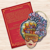 Carnival Mask Wooden Ornaments by G. DeBrekht - Thanksgiving Halloween Decor - 8161038