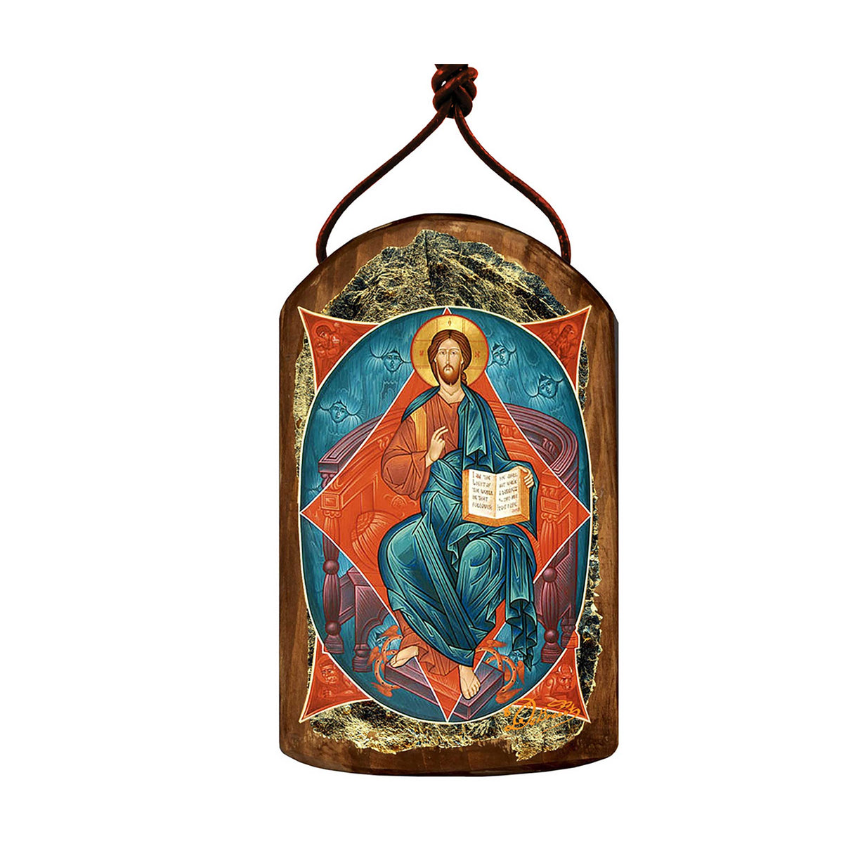Jesus Religious Orthodox Sacred Icon Ornament - Inspirational Icon Decor - 87047