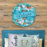 Coastal Holiday Door Wreath by G. DeBrekht - Coastal Holiday Decor - 8185306-2H