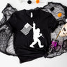 Bigfoot Holding A Flag Short Sleeve T-shirt